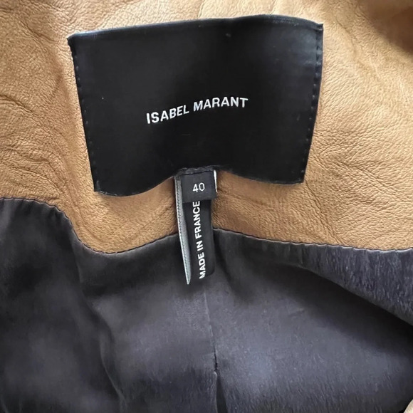 ISABEL MARANT Lambskin Leather Motorcycle Jacket M - Picture 8 of 8